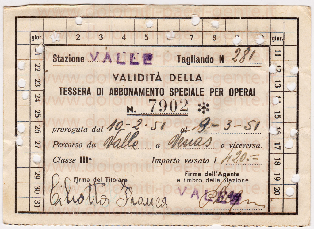 Ferrovia delle Dolomiti - Orari-Biglietti-Tessere
